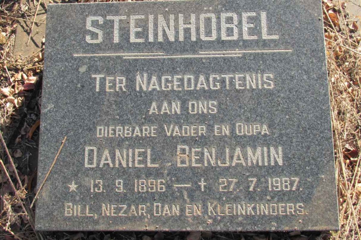 STEINHOBEL Daniel Benjamin 1896-1987