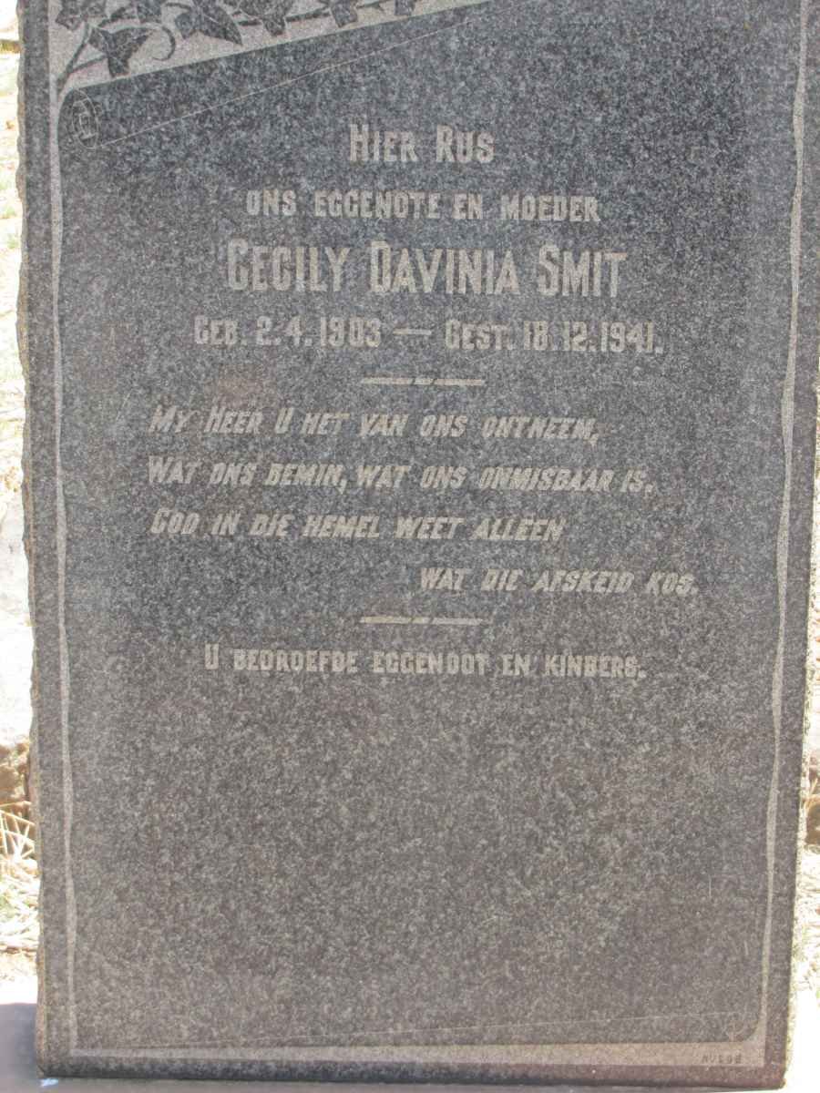 SMIT Cecily Davinia 1903-1941