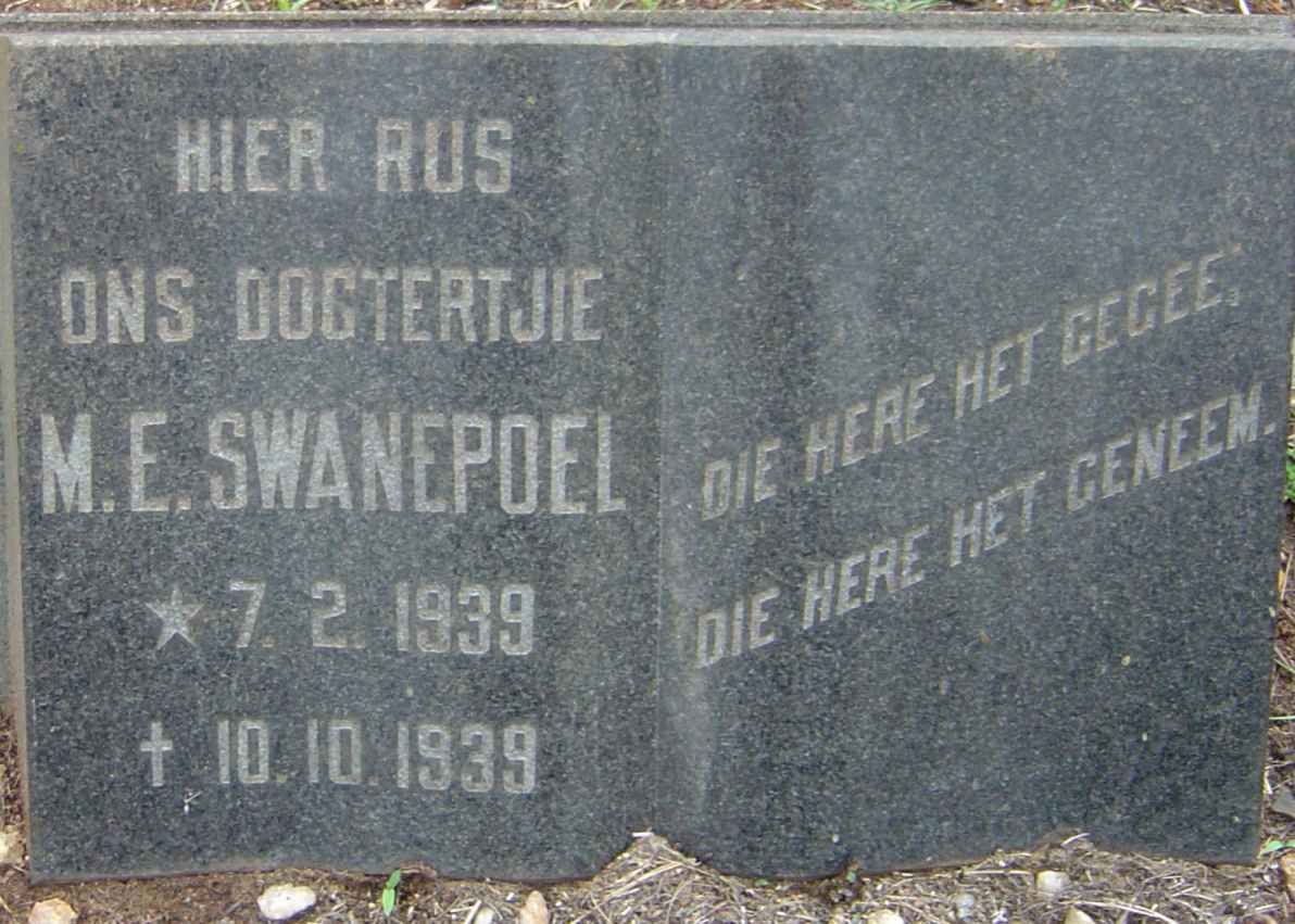 SWANEPOEL M.E. 1939-1939