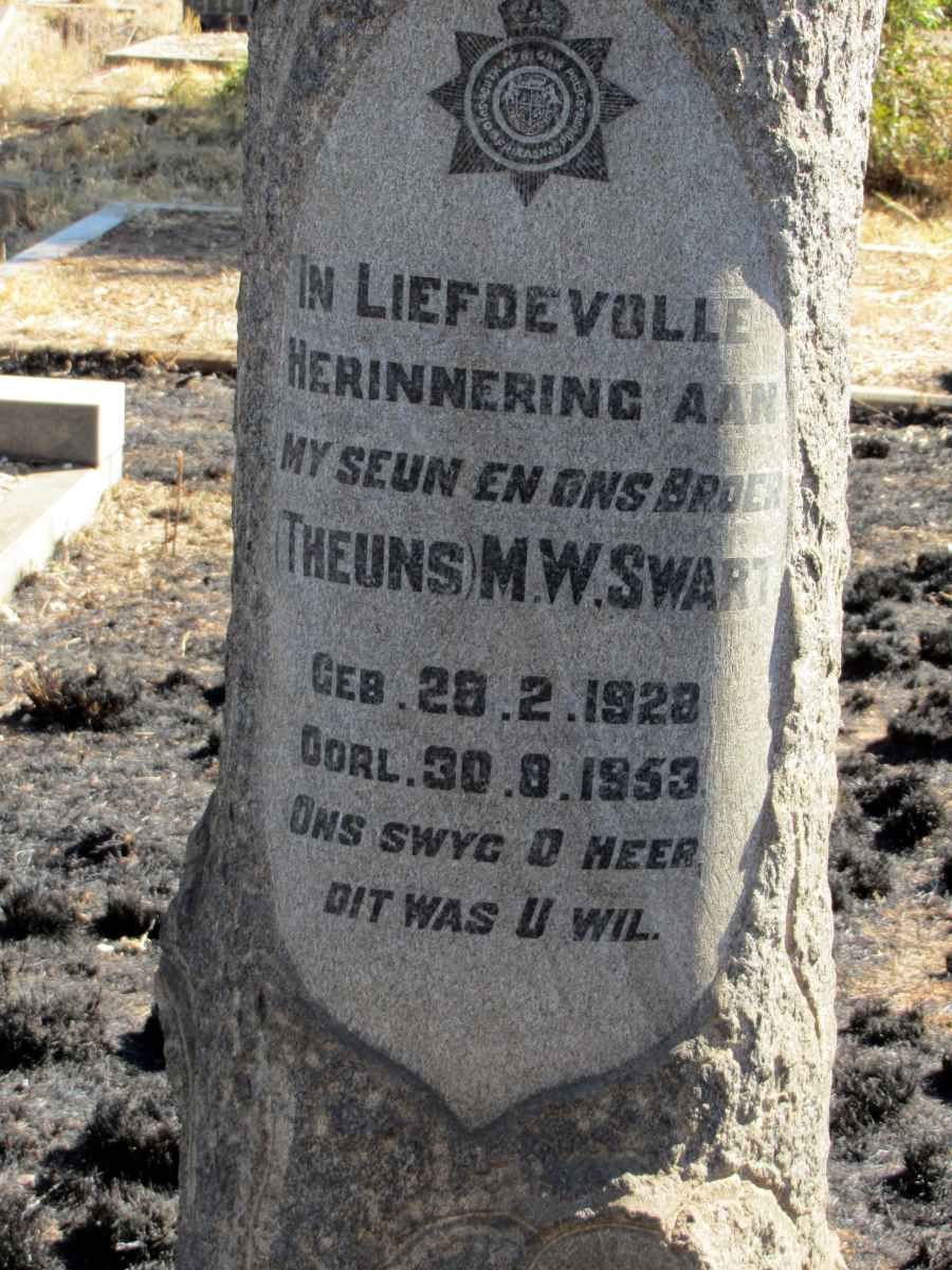 SWART M.W. 1928-1953