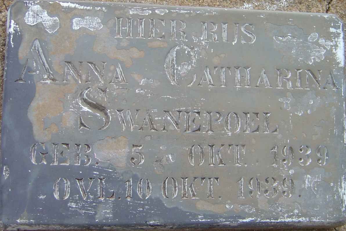 SWANEPOEL Anna Catharina 1939-1939