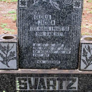 SWARTZ Cecilia Jacoba nee MARAIS 1911-1937