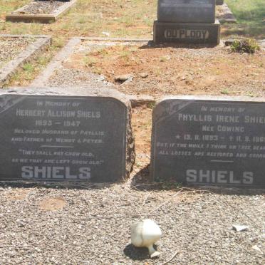 SHIELS Herbert Allison 1893-1947 &amp; Phyllis Irene COWING 1893-1965