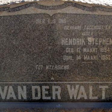 WALT Hendrik Stephen, van der 1894-1952