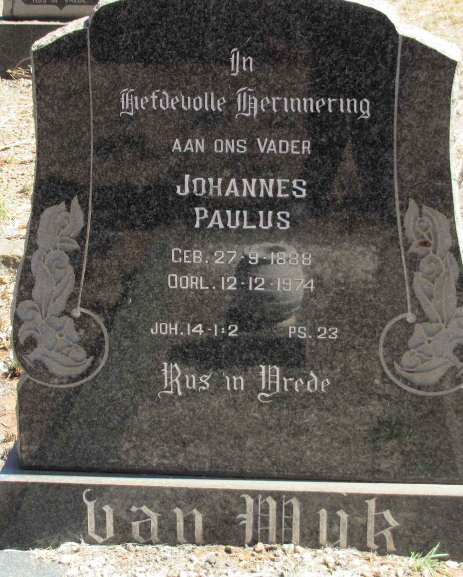 WYK Johannes Paulus, van 1888-1974