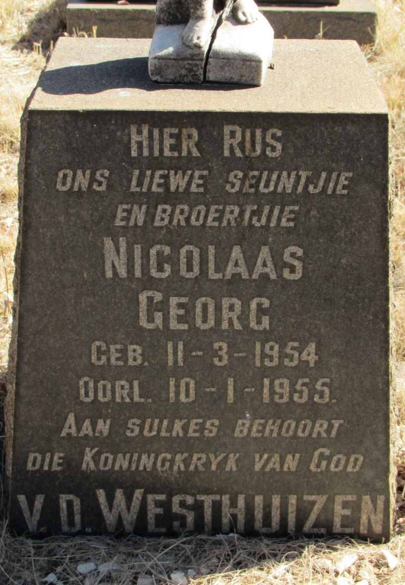 WESTHUIZEN Nicolaas Georg, v.d 1954-1955