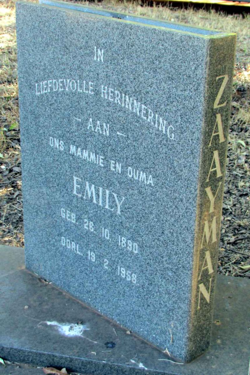 ZAAYMAN Emily 1890-1958