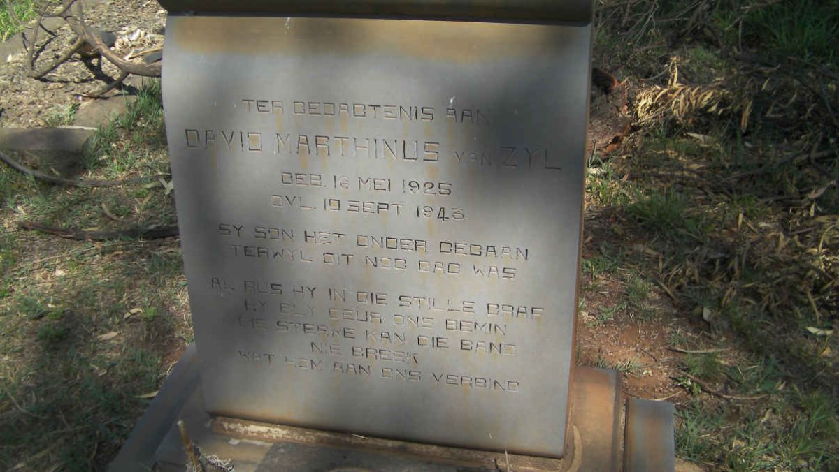 ZYL David Marthinus, van 1925-1943