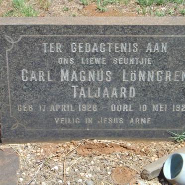 TALJAARD Carl Magnus Lönngren 1926-1927