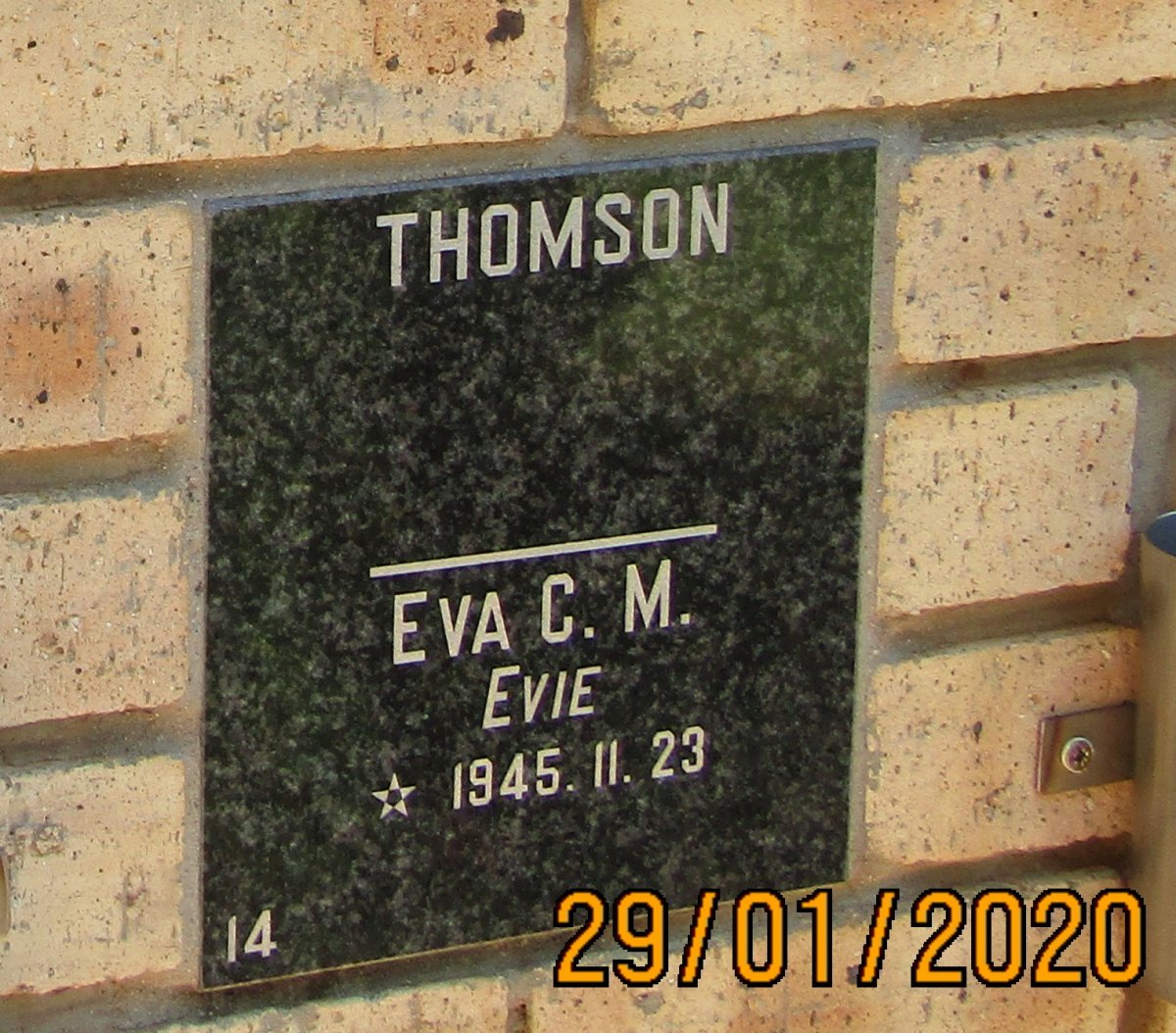 THOMSON Eva C.M. 1945-