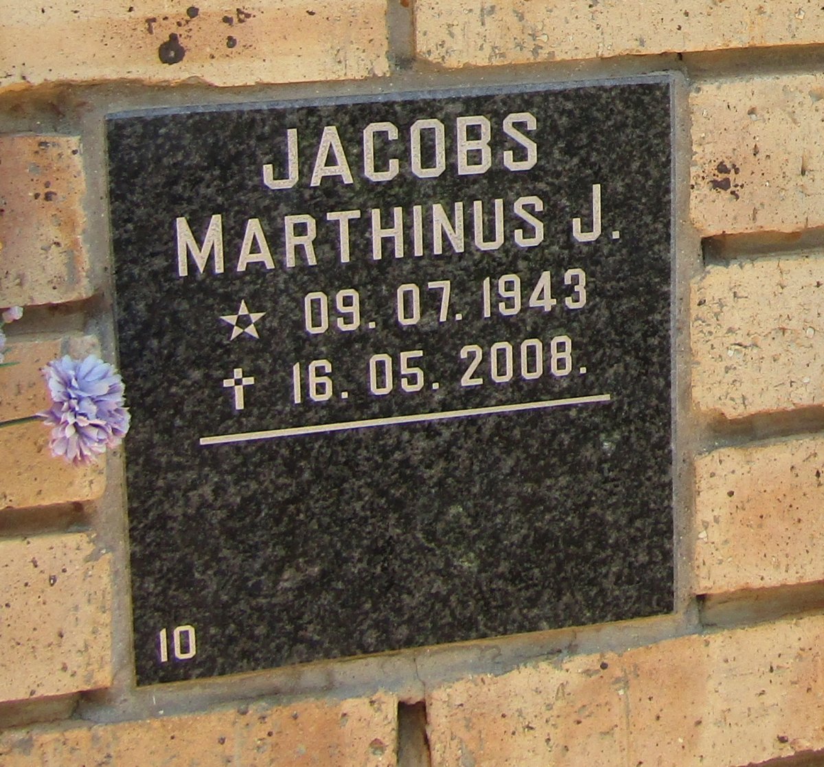 JACOBS Marthinus J. 1943-2008