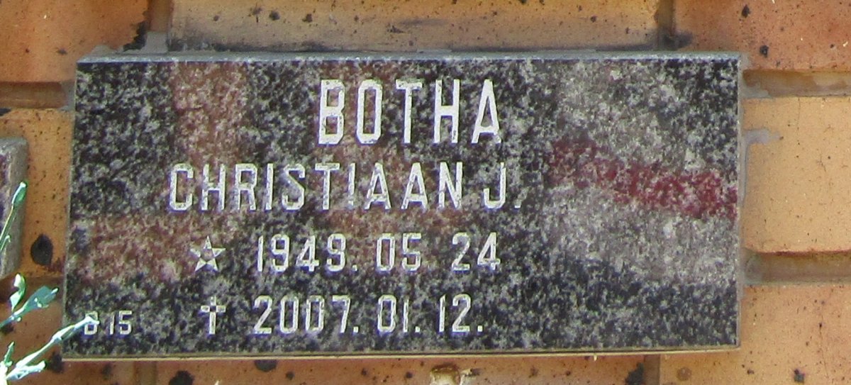 BOTHA Christiaan J. 1949-2007