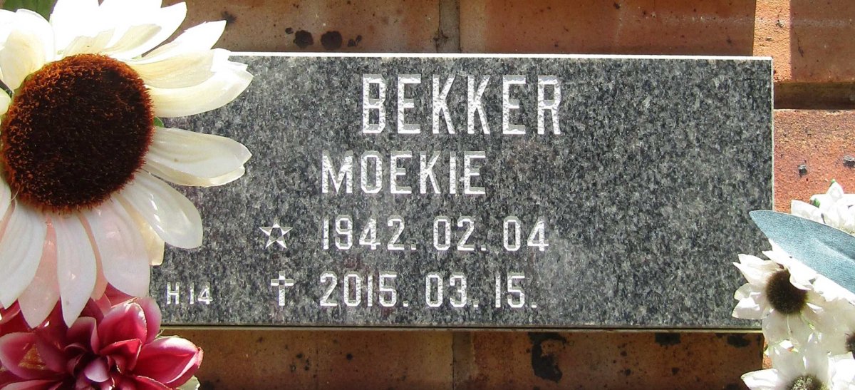 BEKKER Moekie 1942-2015