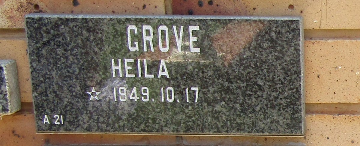 GROVE Heila 1949-