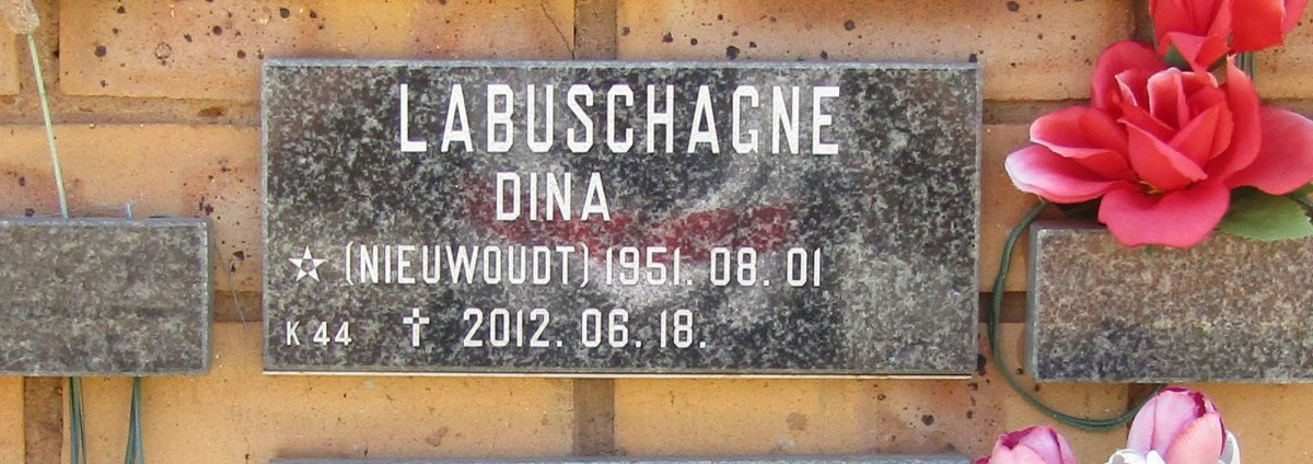 LABUSCHAGNE Dina nee NIEUWOUDT 1951-2012