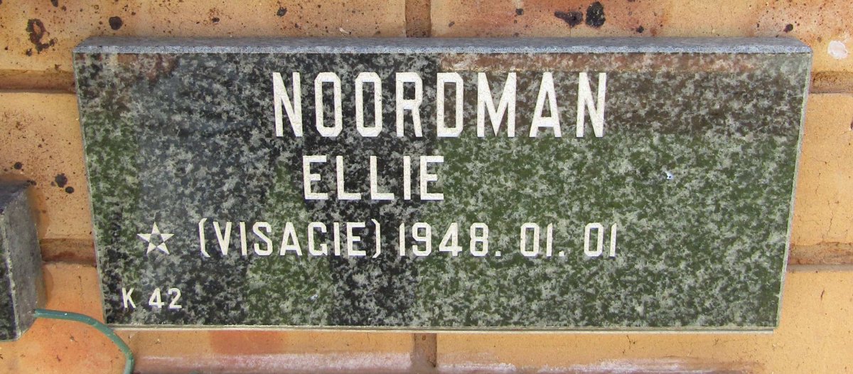 NOORDMAN Ellie nee VISAGIE 1948-