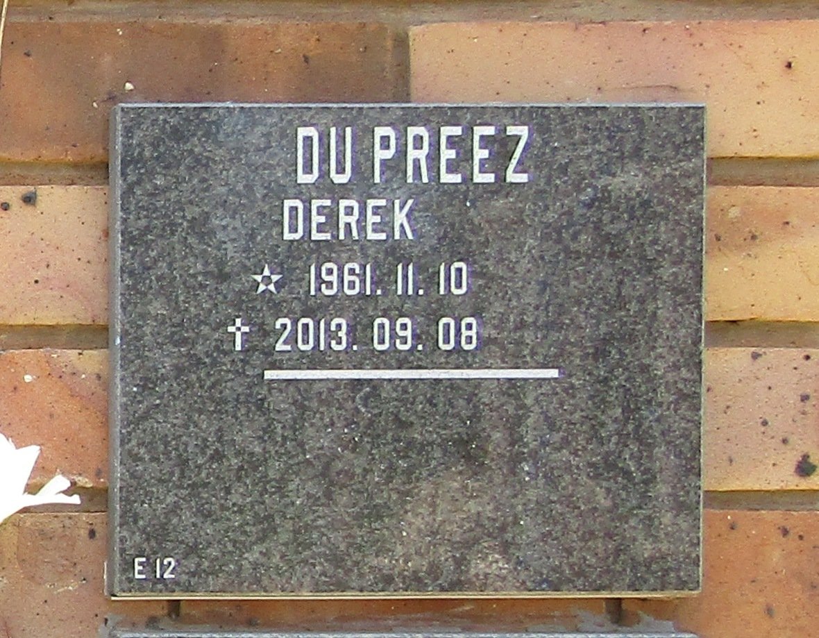 PREEZ Derek, du 1961-2013