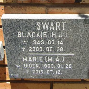 SWART H.J. 1949-2009 &amp; M.A. KOEN 1953-2016