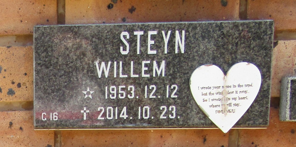 STEYN Willem 1953-2014