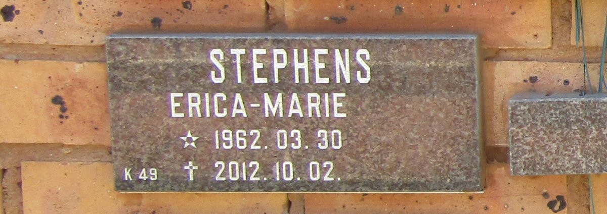 STEPHENS Erica-Marie 1962-2012