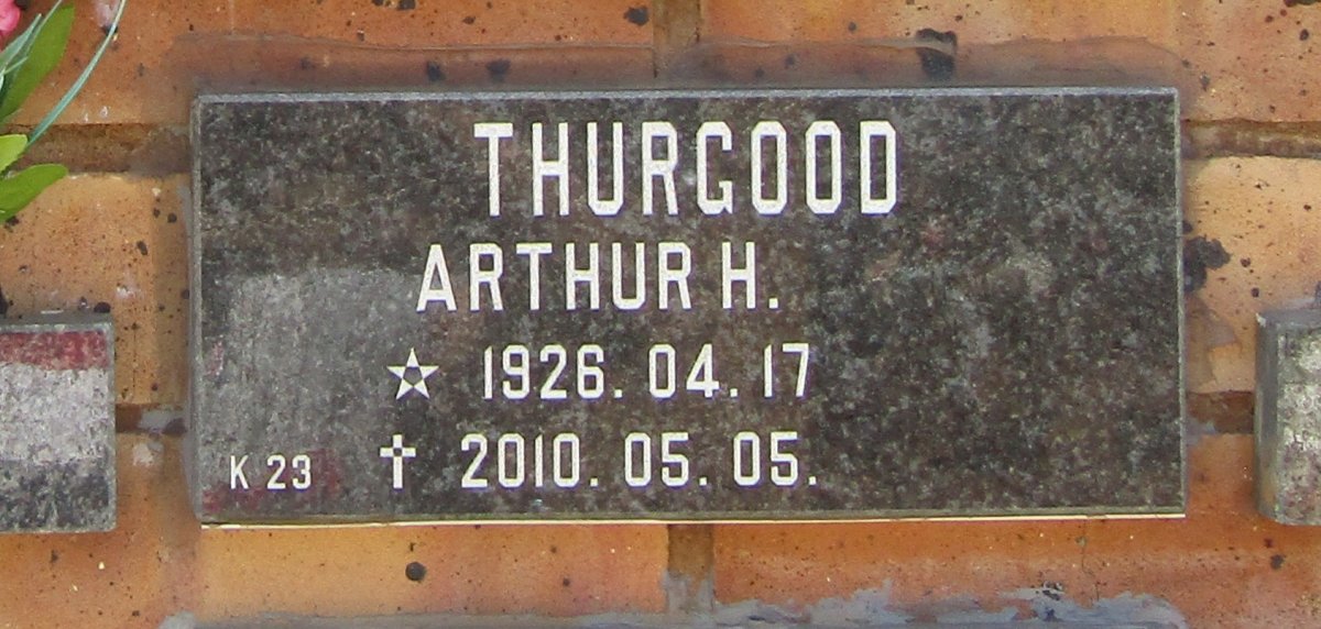 THURGOOD Arthur H. 1926-2010