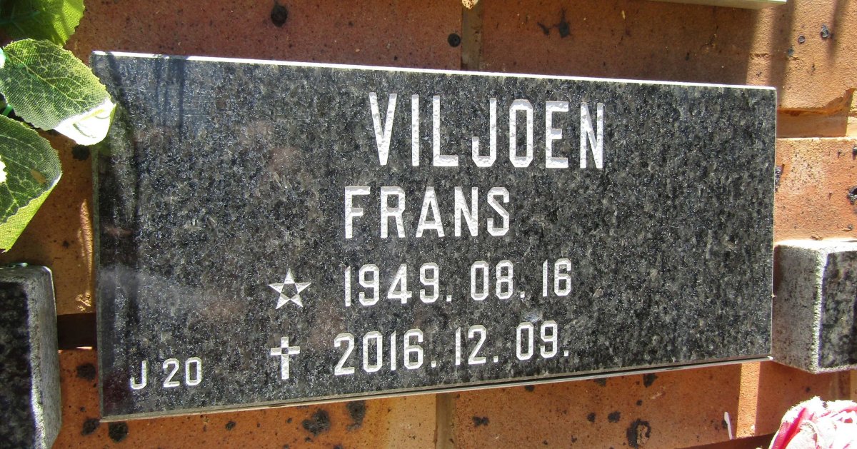 VILJOEN Frans 1949-2016