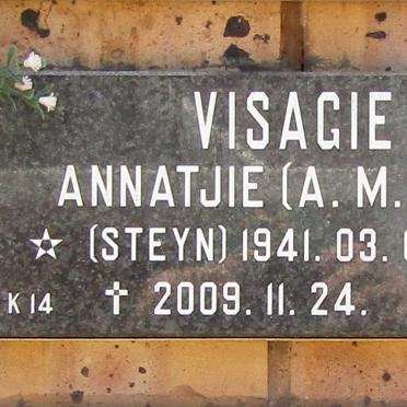 VISAGIE A.M. nee STEYN 1941-2009
