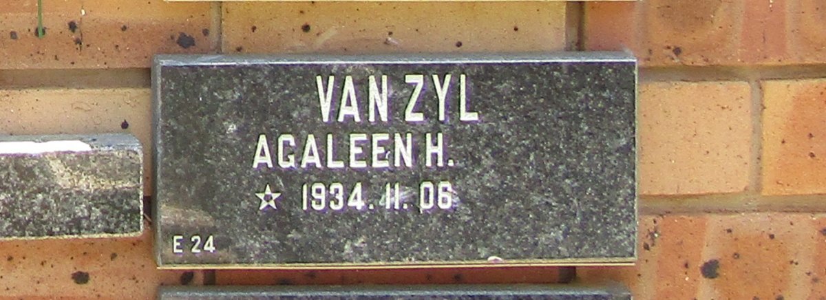 ZYL Agaleen H., van 1934-