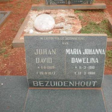 BEZUIDENHOUT Johan David 1909-1977 &amp; Maria Johanna Dawelina 1910-1980