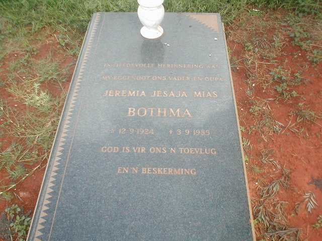 BOTHMA Jeremia Jesaja Mias 1924-1985