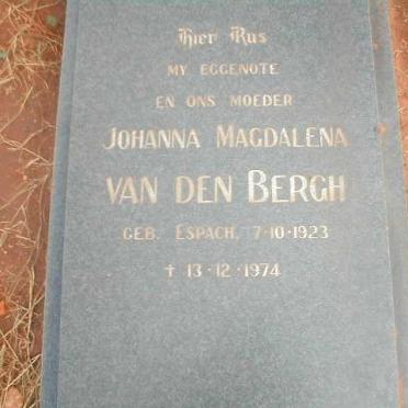BERG Johanna Magdalena, van den 1923-1974