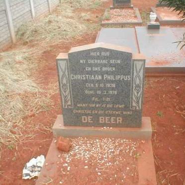 BEER Christiaan Philippus, de 1938-1976