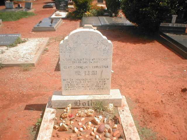 BOTHA Gert Cornelius Christina 1929 - 1992
