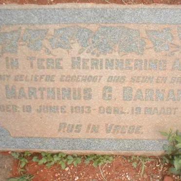 BARNARD Marthinus C. 1913-1952