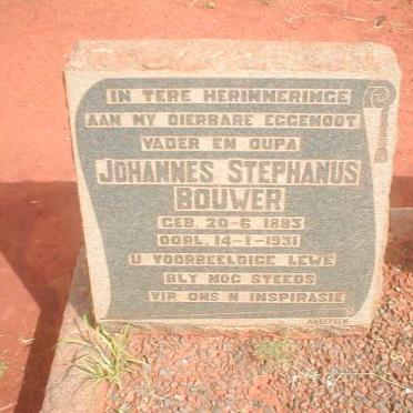 BOUWER Johannes Stephanus 1885-1931