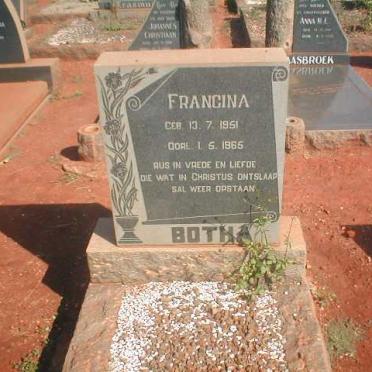 BOTHA Francina 1951-1965