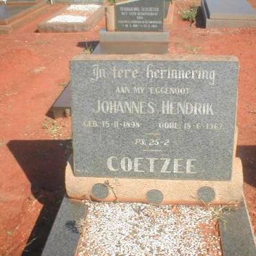 COETZEE Johannes Hendrik 1898-1967