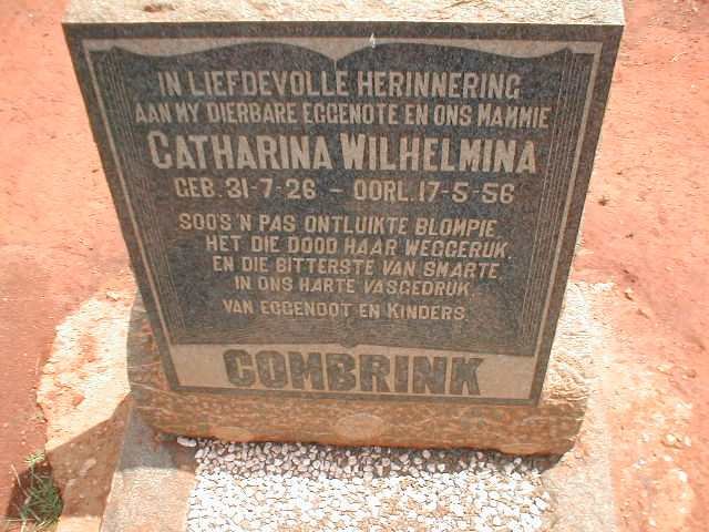 COMBRINK Catharina Wilhelmina 1926-1956
