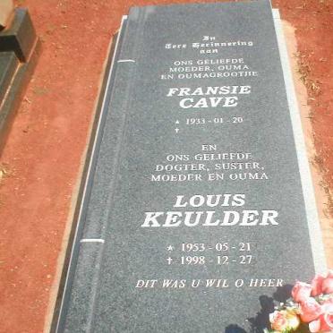 CAVE Fransie 1933- :: KEULDER Louis 1953-1998