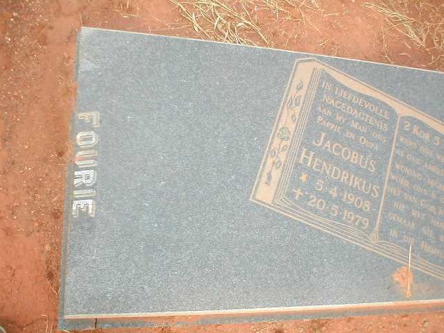 FOURIE Jacobus Hendrikus 1908-1979