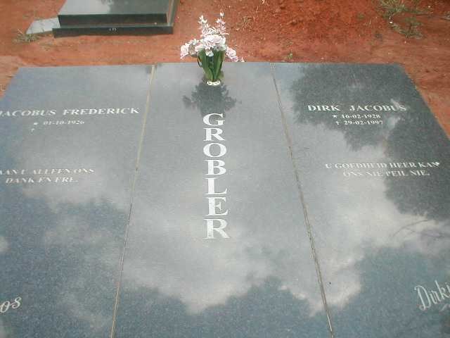 GROBLER Jacobus Frederick 1926- &amp; Dirk Jacobus 1928-1997