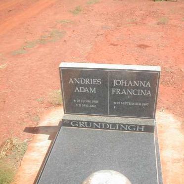 GRUNDLINGH Andries Adam 1908-2002 &amp; Johanna Francina 1907-