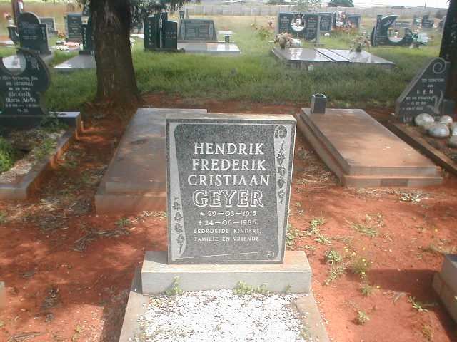 GEYER Hendrik Frederik Christiaan 1915-1986