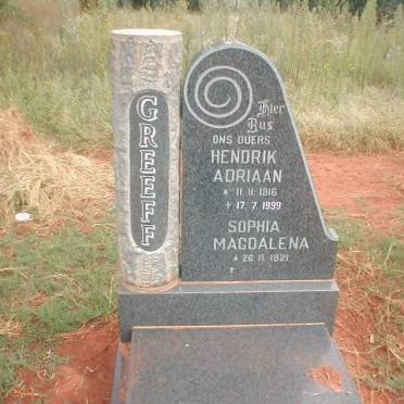 GREEFF Hendrik Adriaan 1916-1999 &amp; Sophia Magdalena 1921-