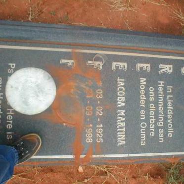 GREEFF Jacoba Martina 1925-1998