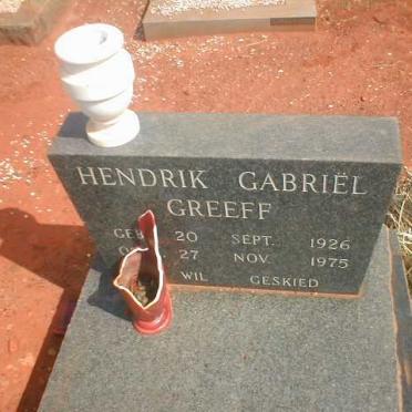 GREEFF Hendrik Gabriel 1926-1975