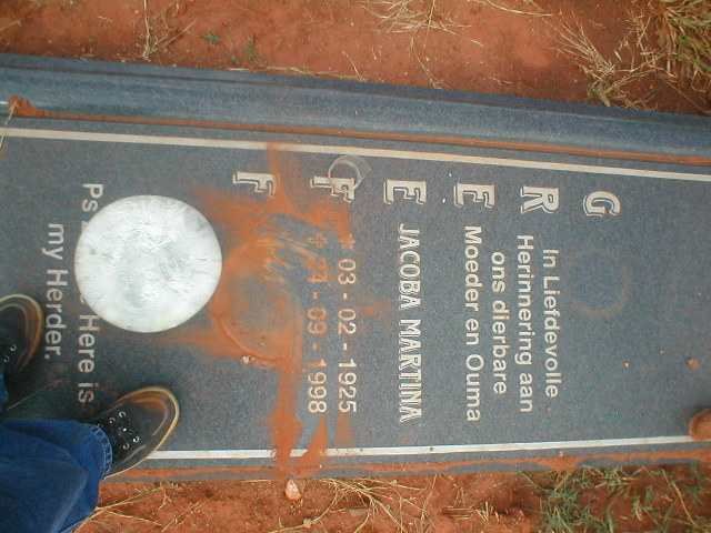 GREEFF Jacoba Martina 1925-1998