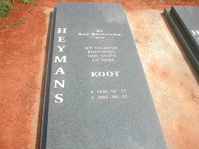 HEYMANS Koot 1938-2003