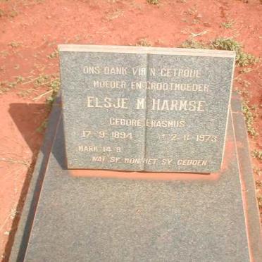 HARMSE Elsje M. geb. ERASMUS 1894-1973