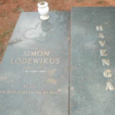 HAVENGA Simon Lodewikus 1917-1991